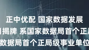 正中优配 国家数据发展研究院今日揭牌 系国家数据局首个正局级事业单位